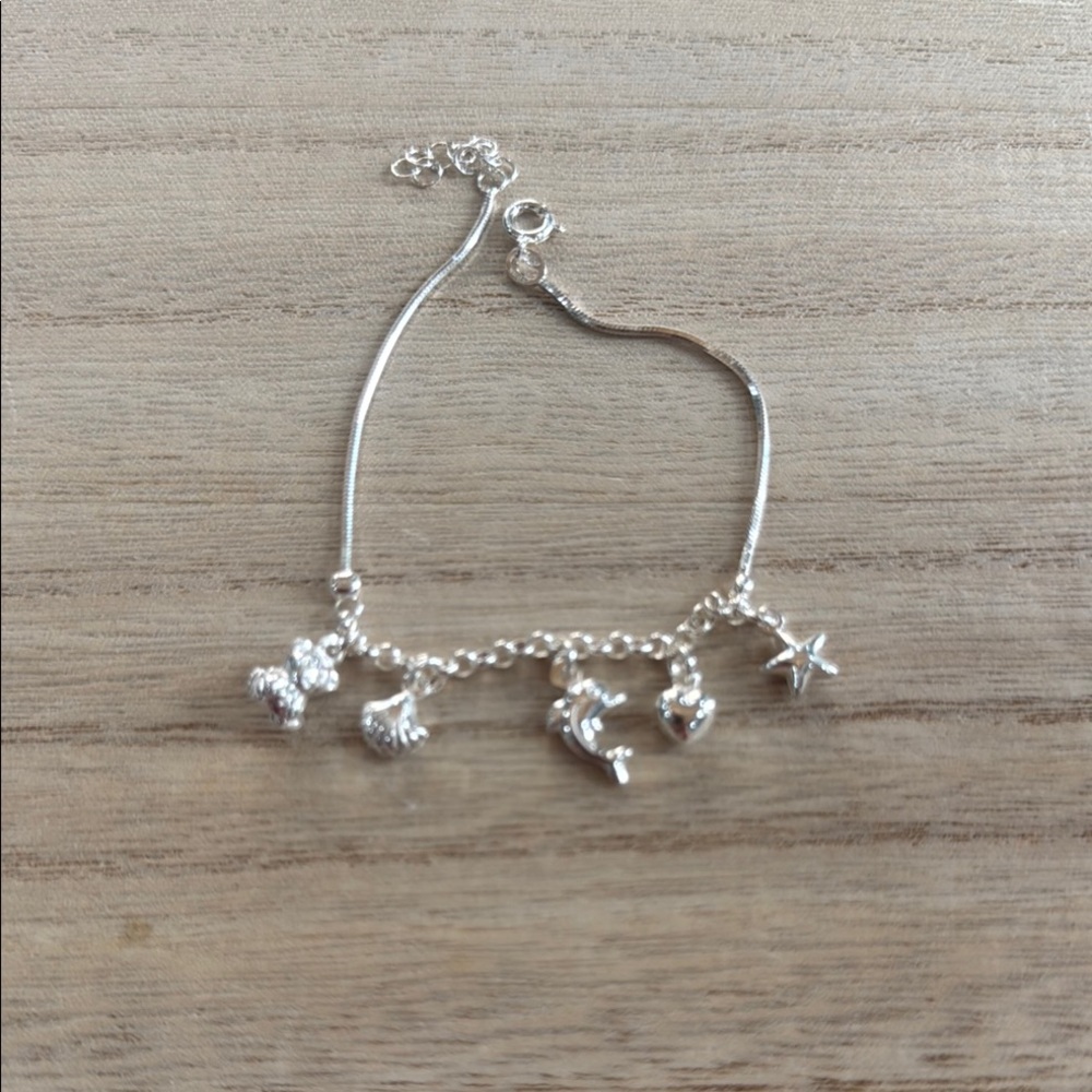 .925 Sterling Silver Charm Bracelet